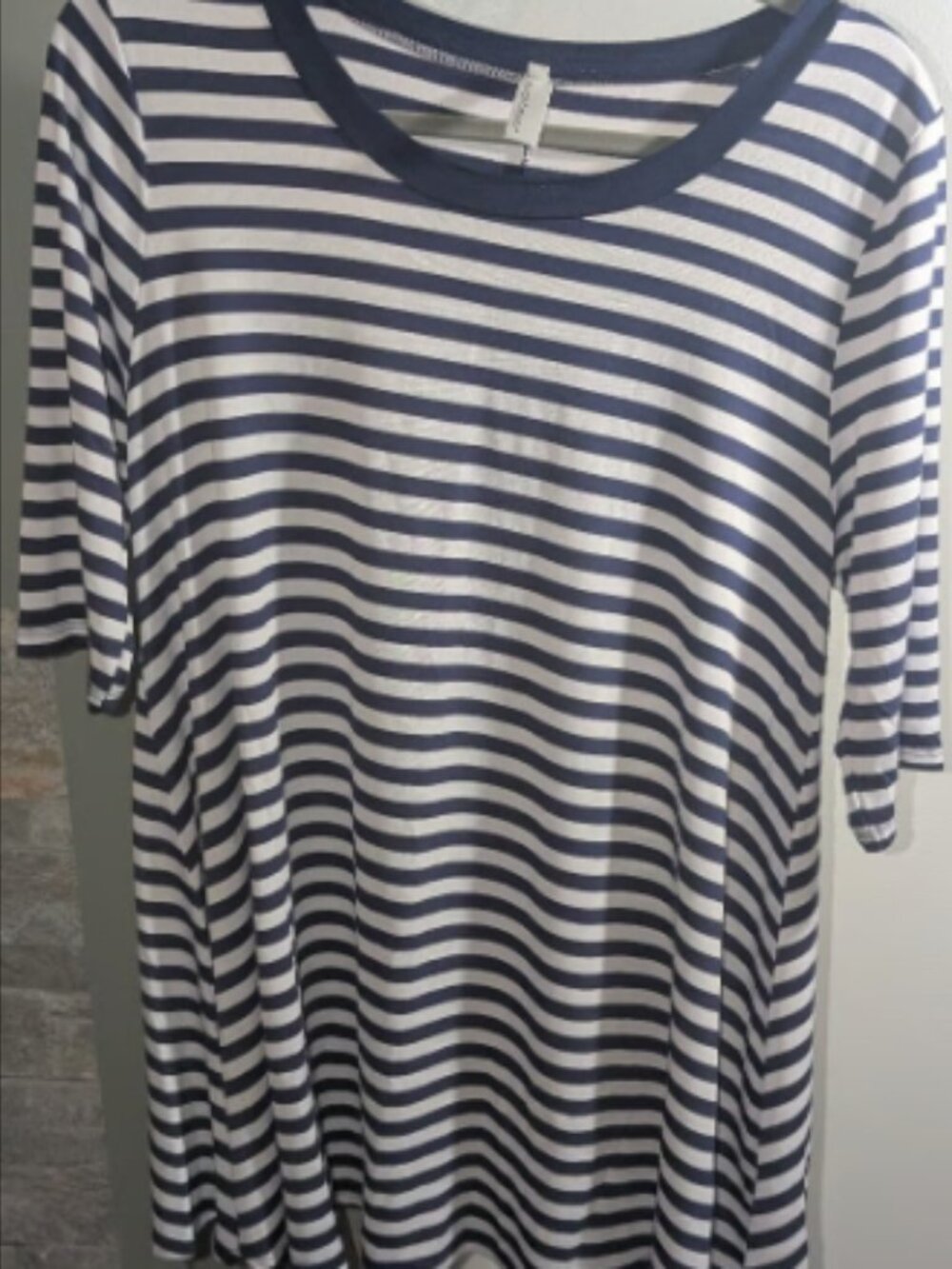 Heathmoor Top - Navy + White Stripes - Like New - Size L